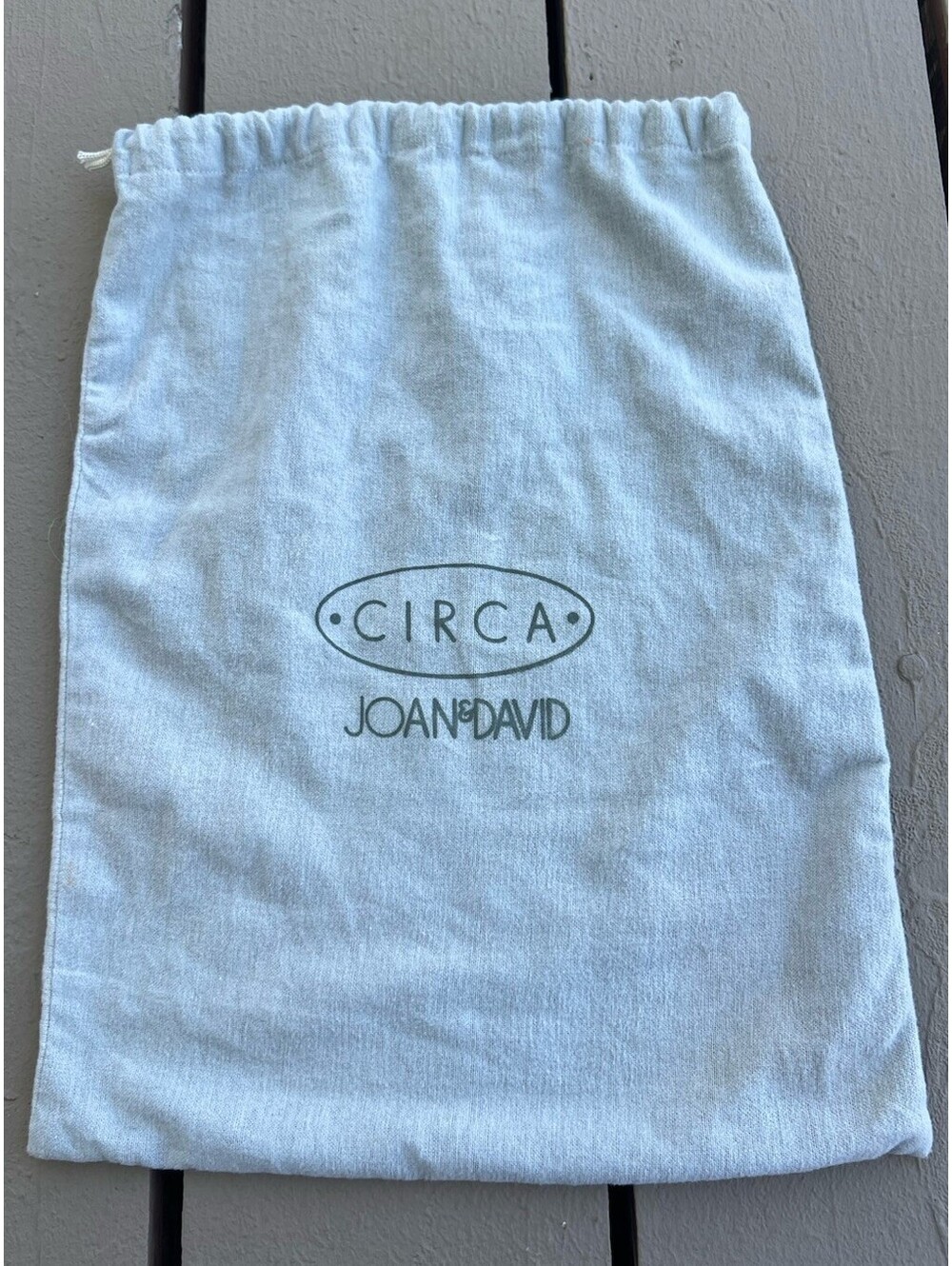 Circa Joan & David dust bag gray drawstring shoes handbag travel storage